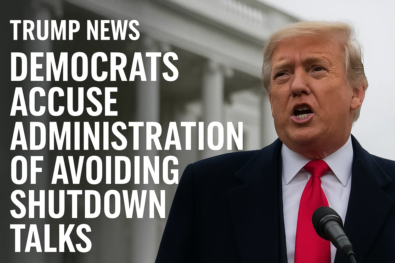 t: Trump news – Democrats accuse administration of avoiding shutdown talks