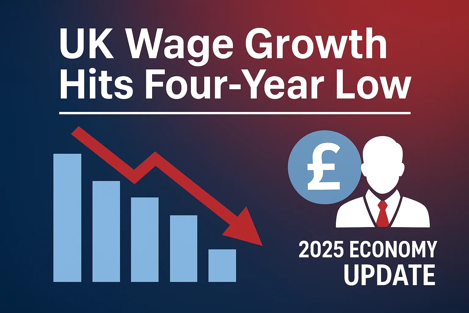 Graph showing decline in UK wage growth and salary trends in 2025