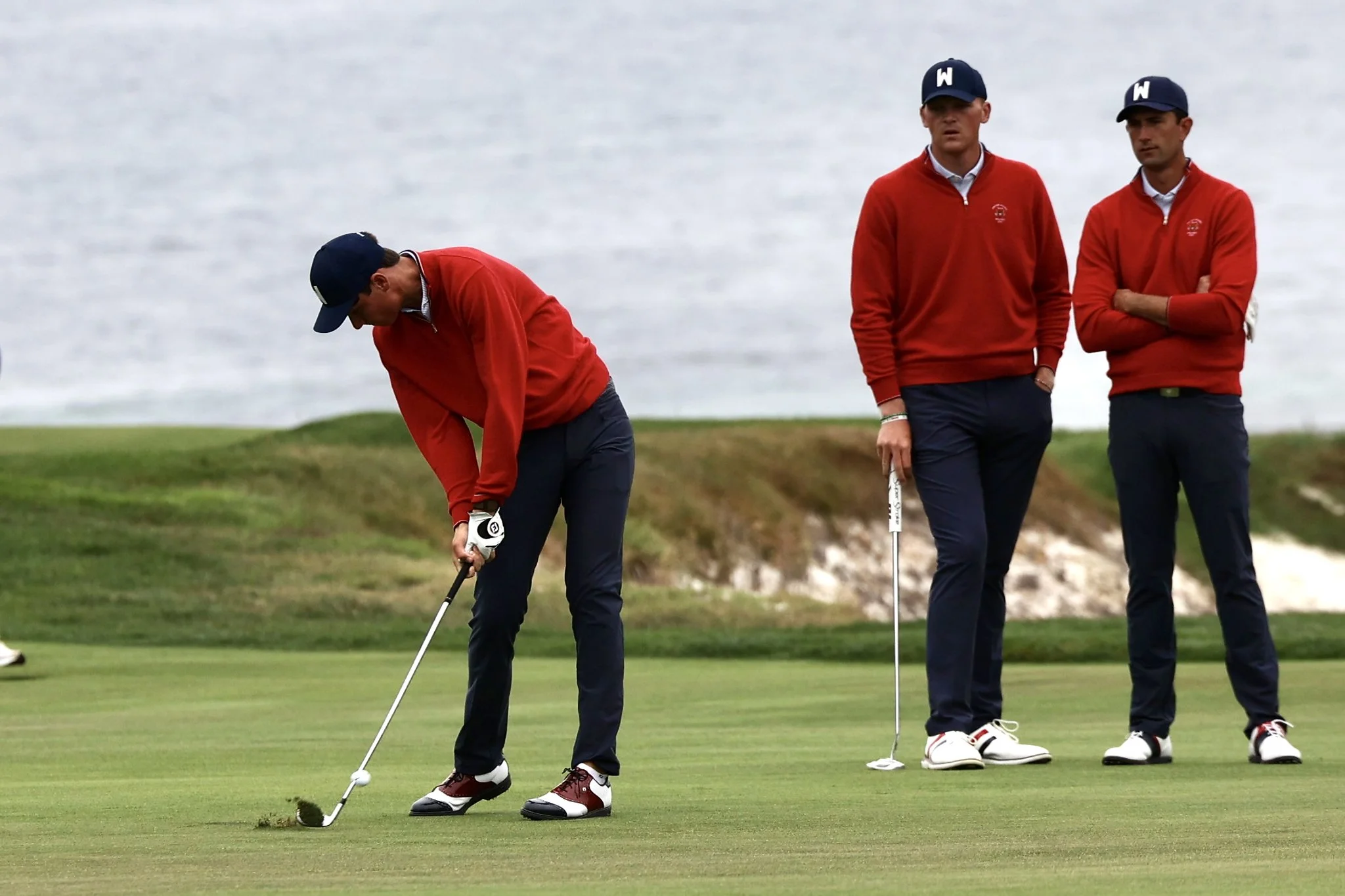 Golfers competing in Walker Cup 2025 singles session