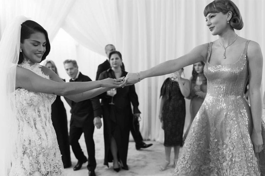 ✅ Image Alt Text

Sweet wedding snap of Selena Gomez and Taylor Swift celebrating a joyful moment together, trending among USA fans in 2025